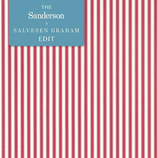 SANDERSON Pinetum Stripe Wallpaper Stripes Mulberry  Surflex-Printed Wallpaper - DABW217253