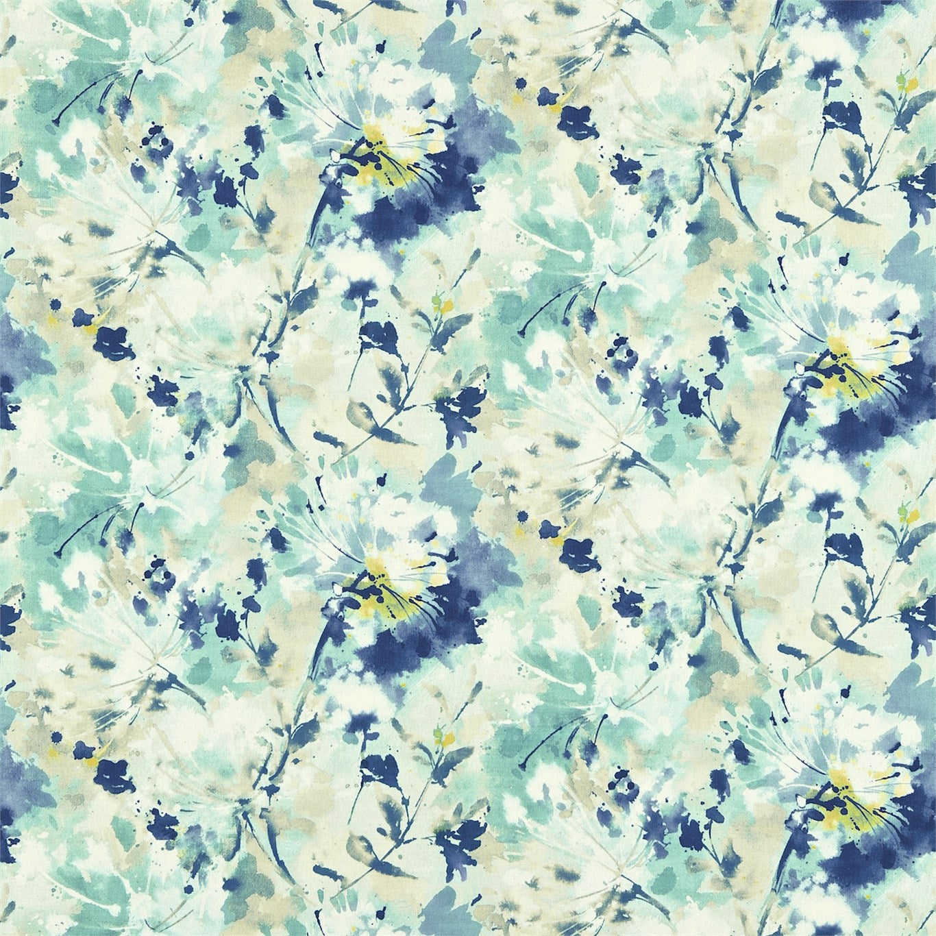 SANDERSON OUTLET Simi Fabric Classic Floral Aegean   - DAEG222948