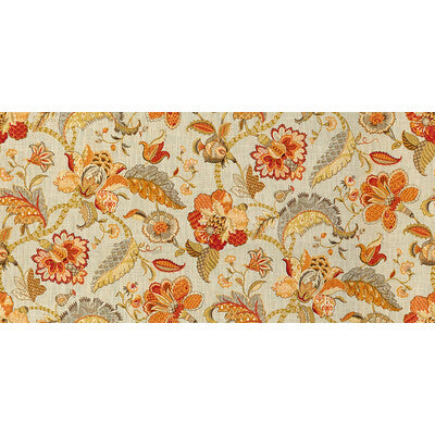 KRAVET BASICS PRINT  BEIGE,ORANGE,GREEN   - DALEA.1612.0