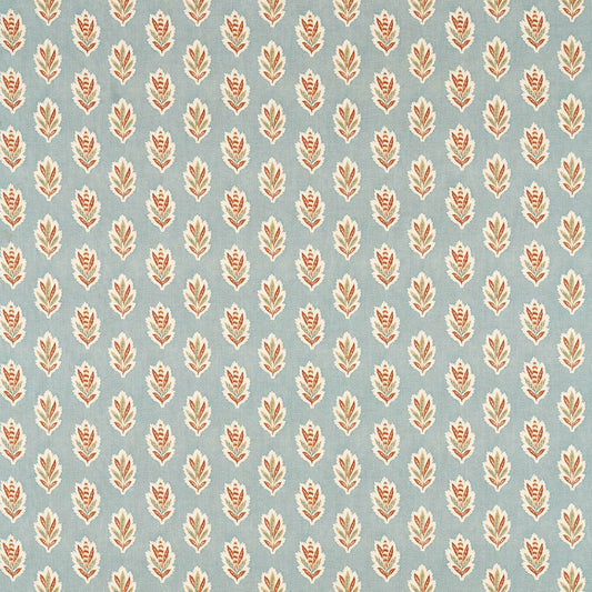 SANDERSON Sessile Leaf Fabric Leaves , Trees Blue Clay   - DARB227074