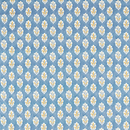SANDERSON Sessile Leaf Fabric Leaves , Trees Cornflower   - DARB227077