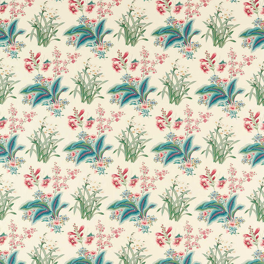 SANDERSON Enys Garden Fabric Leaves , Trees Blush,Jade   - DARF227061