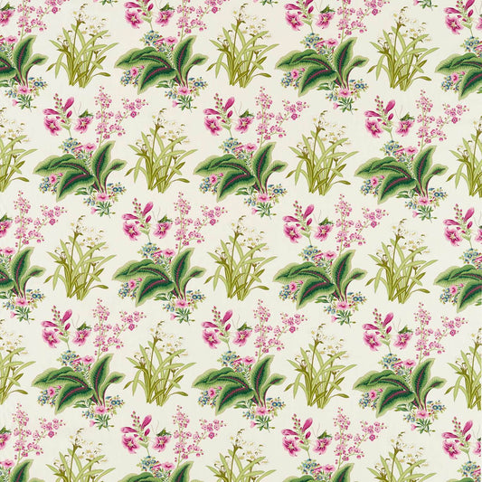 SANDERSON Enys Garden Fabric Leaves , Trees Rose, Leaf   - DARF227062