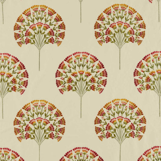 SANDERSON Wild Tulip Fabric Contemporary, Floral Amber,Cream   - DARF237317