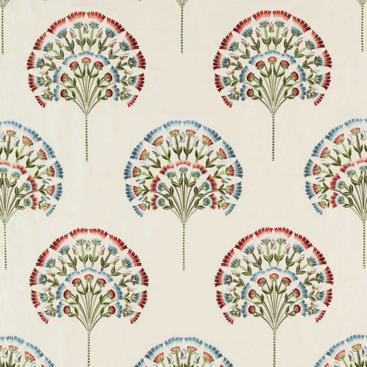 SANDERSON Wild Tulip Fabric Contemporary, Floral Cranberry,Ivory   - DARF237318
