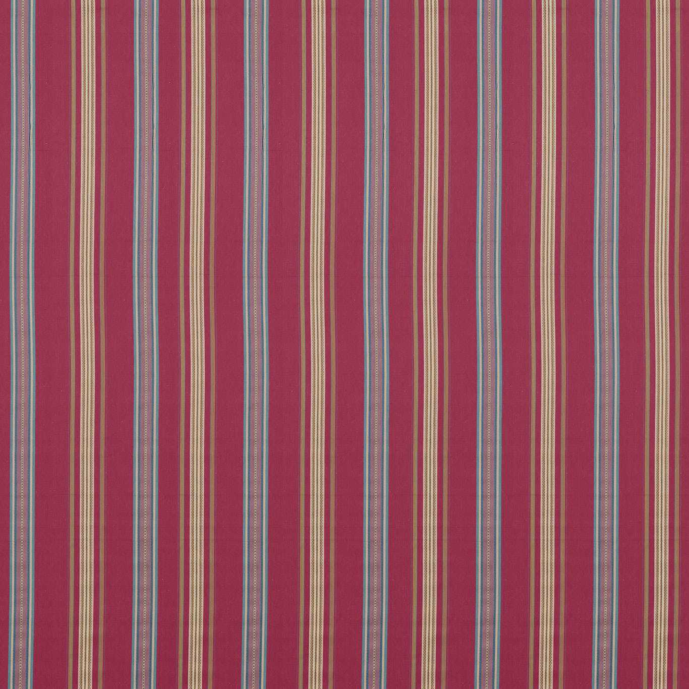 SANDERSON Valley Stripe Fabric Stripes Mulberry,Blue   - DARF237326