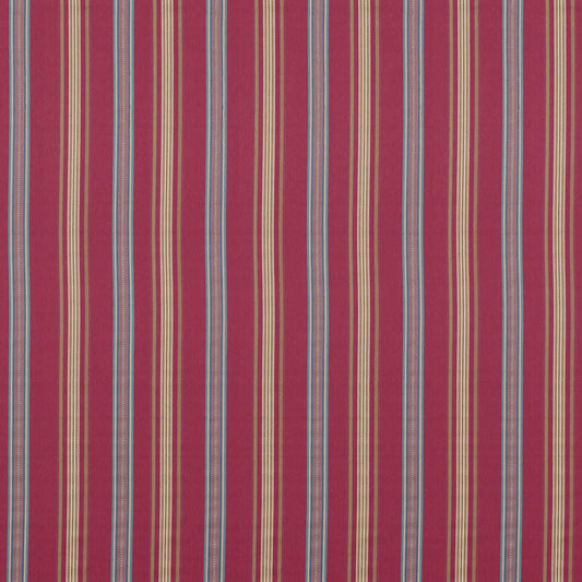 SANDERSON Valley Stripe Fabric Stripes Mulberry,Blue   - DARF237326