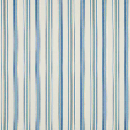 SANDERSON Valley Stripe Fabric Stripes Indigo,Ivory   - DARF237328