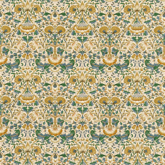 MORRIS & CO Lodden Fabric Damasks Manilla,Bayleaf   - DARP222522