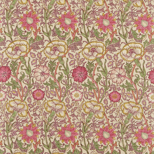 MORRIS & CO Pink & Rose Fabric Contemporary, Floral Manilla,Wine   - DARP222529