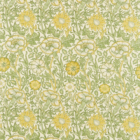 MORRIS & CO Pink & Rose Fabric Contemporary, Floral Cowslip,Fennel   - DARP222530