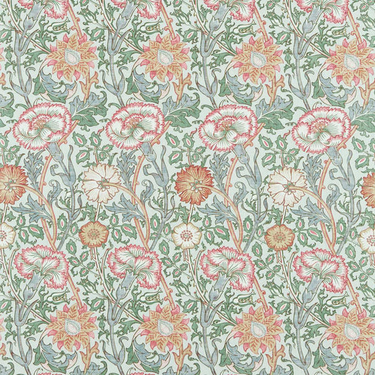 MORRIS & CO Pink & Rose Fabric Contemporary, Floral Eggshell,Rose   - DARP222532