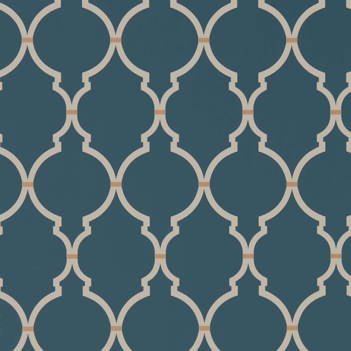 SANDERSON Empire Trellis  Wallpaper Geometric Indigo,Linen  Rotary Printed Wallpaper - DART216338
