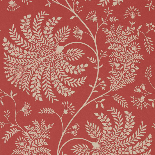 SANDERSON Mapperton  Wallpaper Leaves , Trees Russet,Cream  Rotary Printed Wallpaper - DART216339