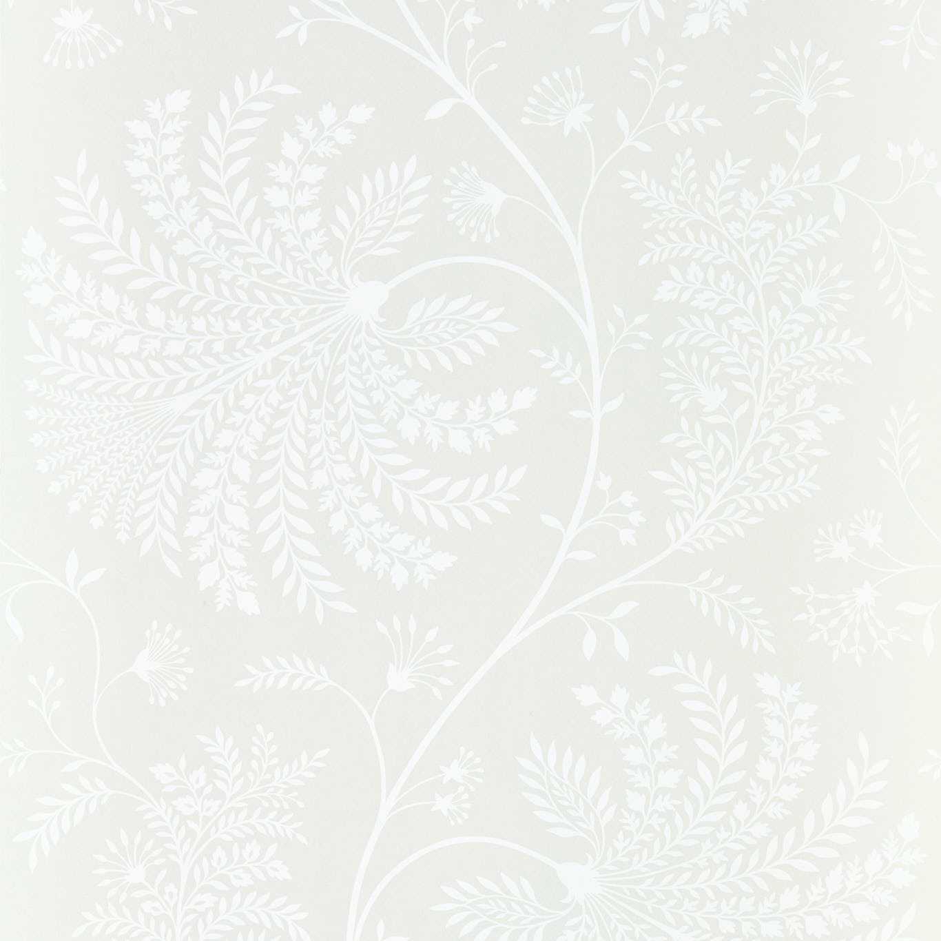 SANDERSON Mapperton  Wallpaper Leaves , Trees Chalk  Rotary Printed Wallpaper - DART216343