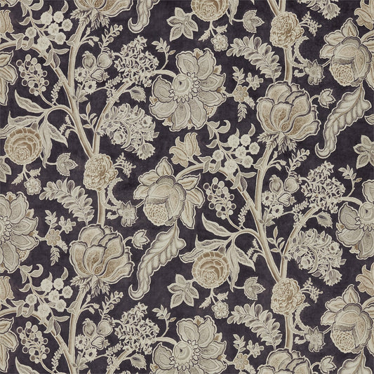 SANDERSON Shalimar  Fabric Classic Floral Graphite,Mole   - DART226321