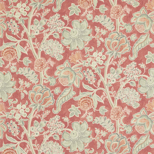 SANDERSON Shalimar  Fabric Classic Floral Russet,Flint   - DART226323