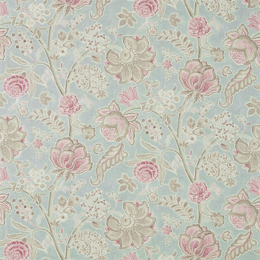 SANDERSON Shalimar  Fabric Classic Floral Porcelain,Orchid   - DART226324