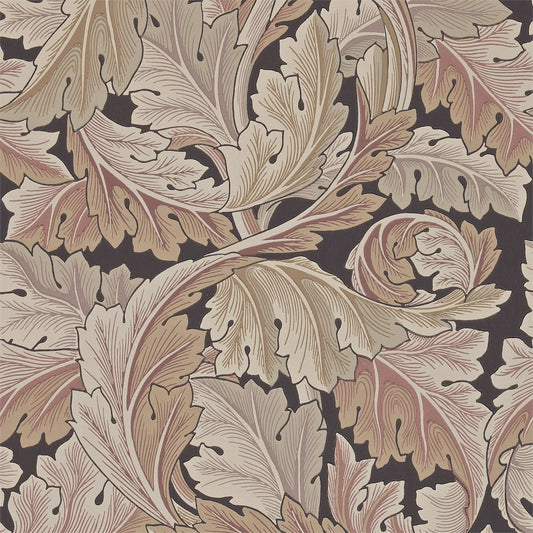 MORRIS & CO Acanthus   Wallpaper Leaves , Trees Terracotta  Surflex-Printed Wallpaper - DARW212551
