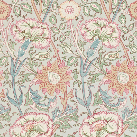 MORRIS & CO Pink & Rose Wallpaper Contemporary, Floral Eggshell,Rose  Gravure Printed Wallpaper - DARW212568