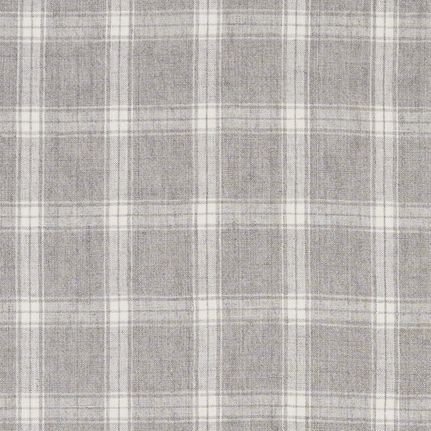 JF Fabrics DAX 95 Fabric Plaid, Classic Grey, Cream  Linen - 9284495 J9391