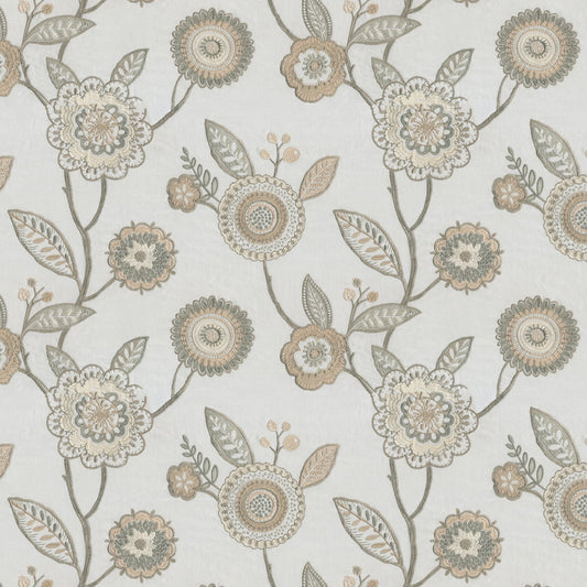JF Fabrics DAYBREAK 34 Fabric Floral,Traditional Cream,Beige,Taupe  Embroidery - 8430234 J8581