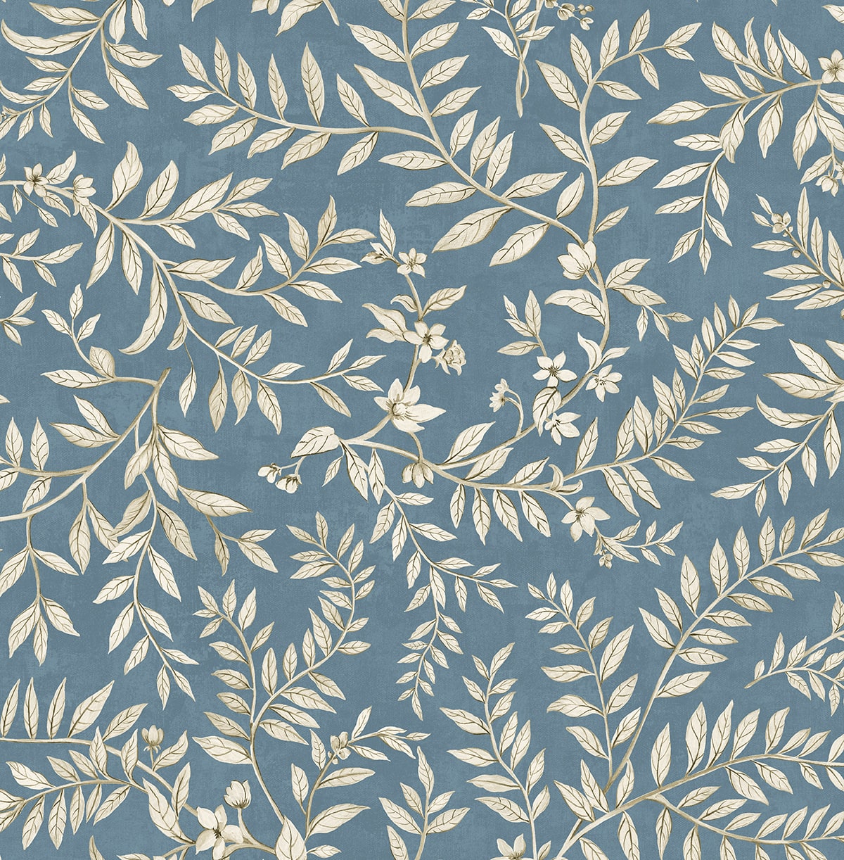 Daisy Bennett Designs  Vining Leaf Trail Botanical Transitional Blue   - DB20902