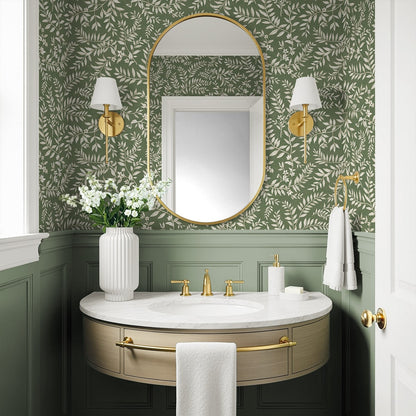Daisy Bennett Designs  Vining Leaf Trail Botanical Transitional Green   - DB20904