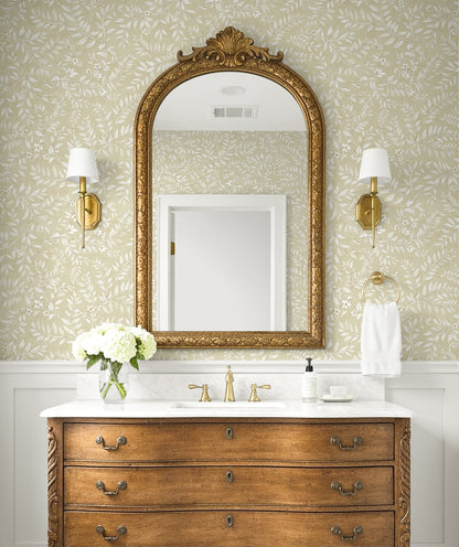 Daisy Bennett Designs  Vining Leaf Trail Botanical Transitional Beige   - DB20905