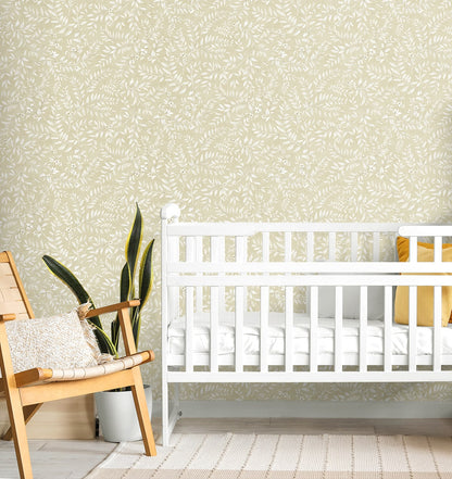 Daisy Bennett Designs  Vining Leaf Trail Botanical Transitional Beige   - DB20905