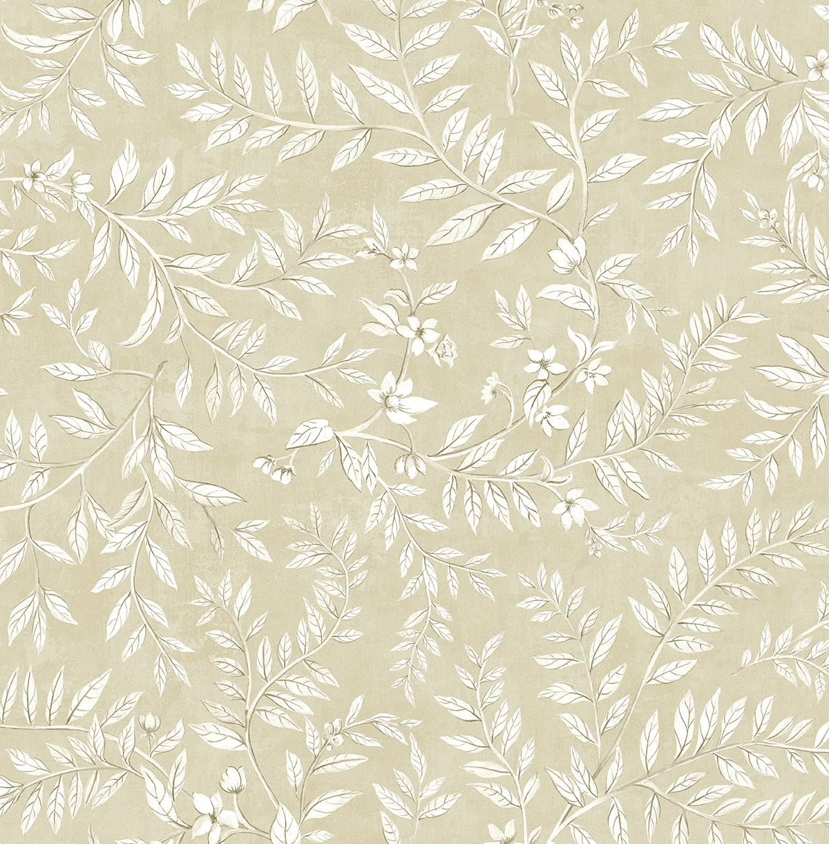 Daisy Bennett Designs  Vining Leaf Trail Botanical Transitional Beige   - DB20905