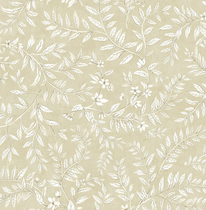 Daisy Bennett Designs  Vining Leaf Trail Botanical Transitional Beige   - DB20905