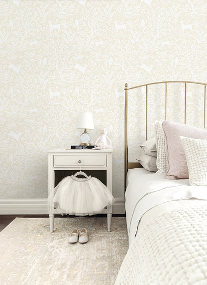 Daisy Bennett Designs  Scandi Forest Animal Print Transitional Beige   - DB21005