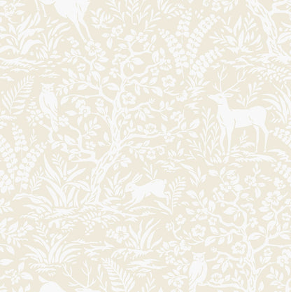 Daisy Bennett Designs  Scandi Forest Animal Print Transitional Beige   - DB21005