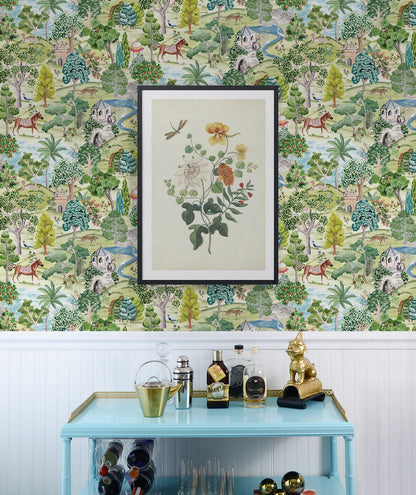 Daisy Bennett Designs  Mystical Garden Botanical Transitional Green   - DB21104