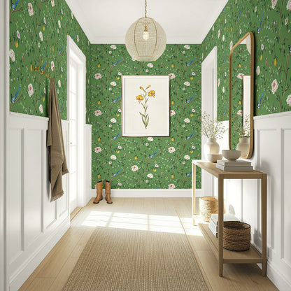 Daisy Bennett Designs  Blossom Chinoiserie Floral Chinoiserie Traditional Green   - DB21204