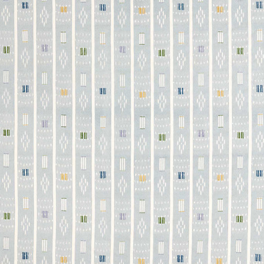 SANDERSON Safar Fabric Abstract, Graphic Porcelain,Multi   - DBOT237526