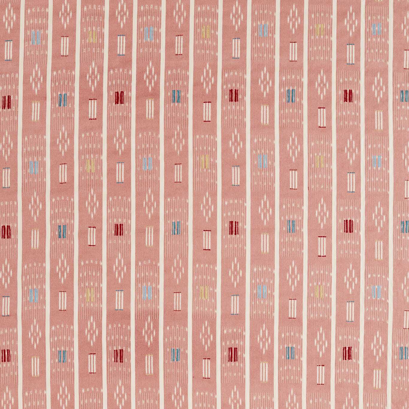 SANDERSON Safar Fabric Abstract, Graphic Pink Pepper,Multi   - DBOT237527