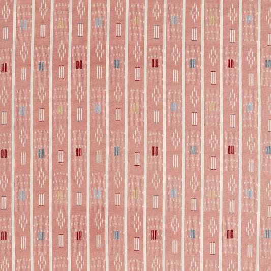 SANDERSON Safar Fabric Abstract, Graphic Pink Pepper,Multi   - DBOT237527