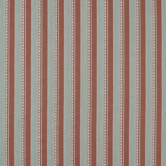 SANDERSON Belari Fabric Abstract, Graphic Harissa,Aegean Blue   - DBOT237536