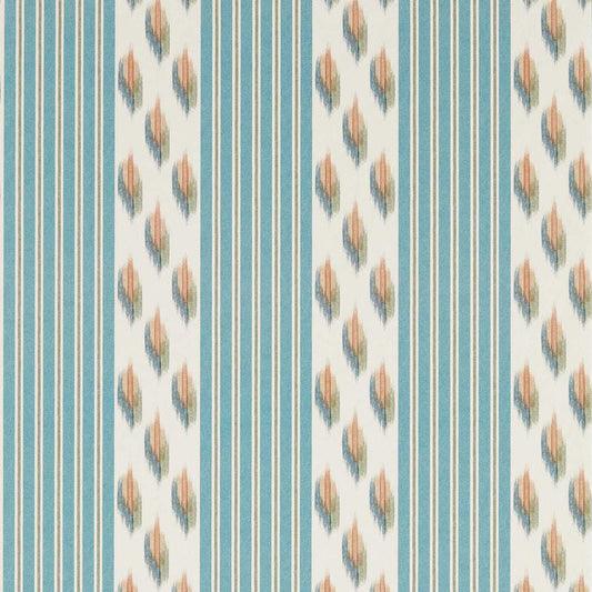 SANDERSON Musafir Wallpaper Abstract, Graphic Udaipur Blue,Cinnamon   - DBOW217444
