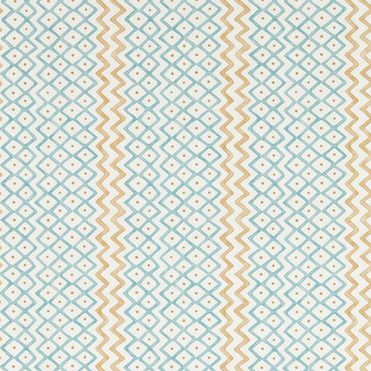 SANDERSON Khes Wallpaper Chevrons Mineral,Lionsmane   - DBOW217451