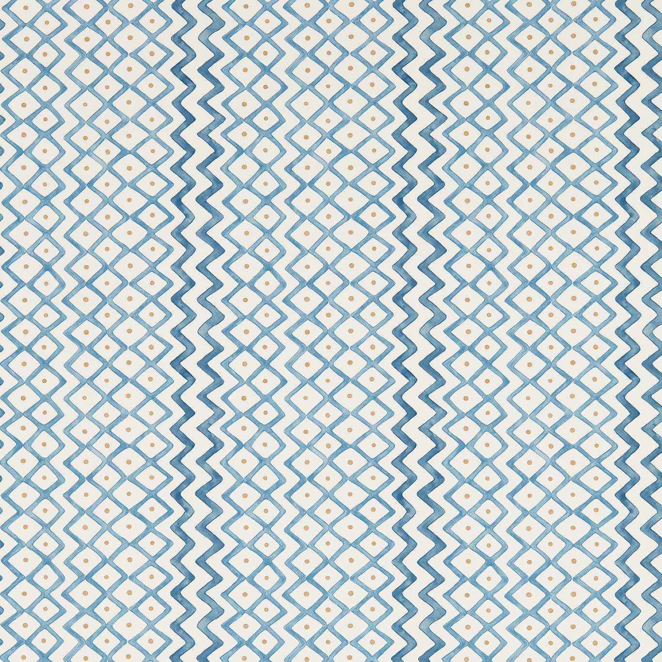 SANDERSON Khes Wallpaper Chevrons Indigo,Woad   - DBOW217453