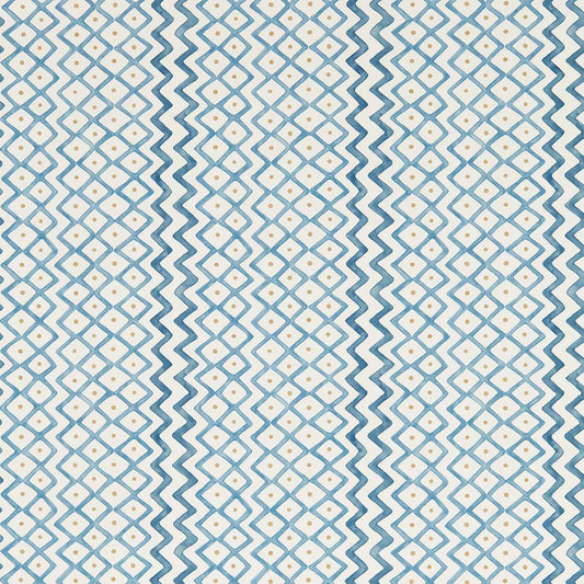 SANDERSON Khes Wallpaper Chevrons Indigo,Woad   - DBOW217453