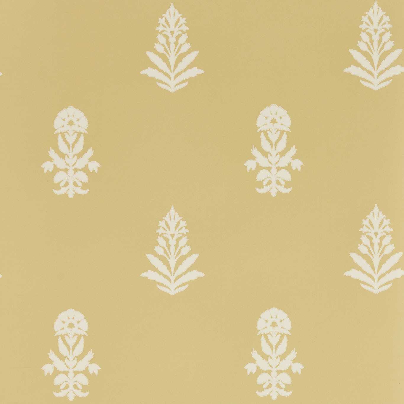 SANDERSON Dabu Wallpaper Contemporary Floral Raw Honey   - DBOW217462