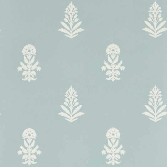 SANDERSON Dabu Wallpaper Contemporary Floral Porcelain   - DBOW217464