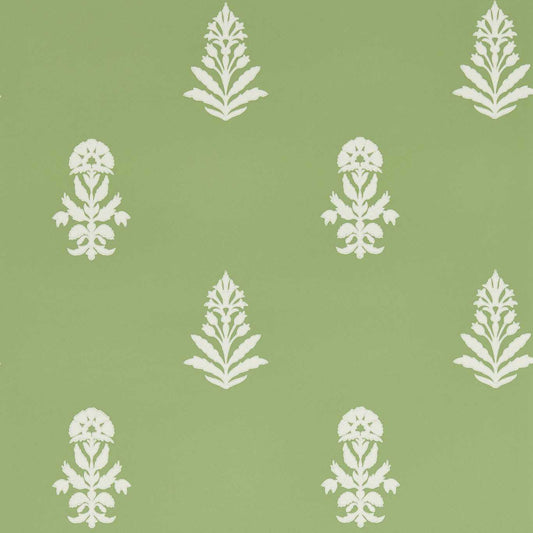 SANDERSON Dabu Wallpaper Contemporary Floral Botany Green   - DBOW217465