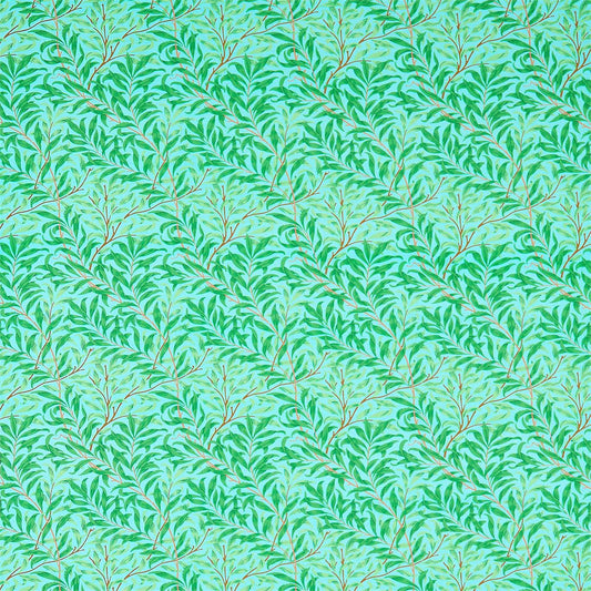 MORRIS & CO Willow Bough Fabric Leaves , Trees Sky,Leaf Green   - DBPF226842