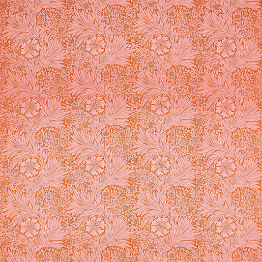 MORRIS & CO Marigold Fabric Contemporary, Floral Orange,Pink   - DBPF226844