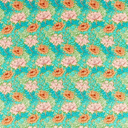 MORRIS & CO Chrysanthemum Fabric Contemporary, Floral Summer   - DBPF226855